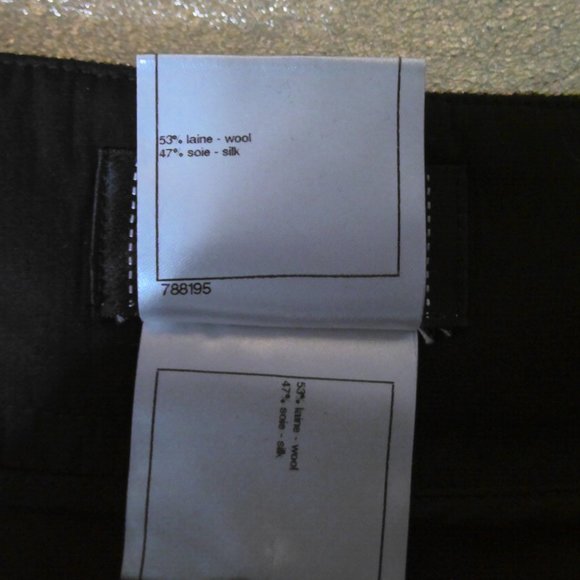 CHANEL; Size 38 Black Pants with fine Gold Detailing - Picture 6 of 9